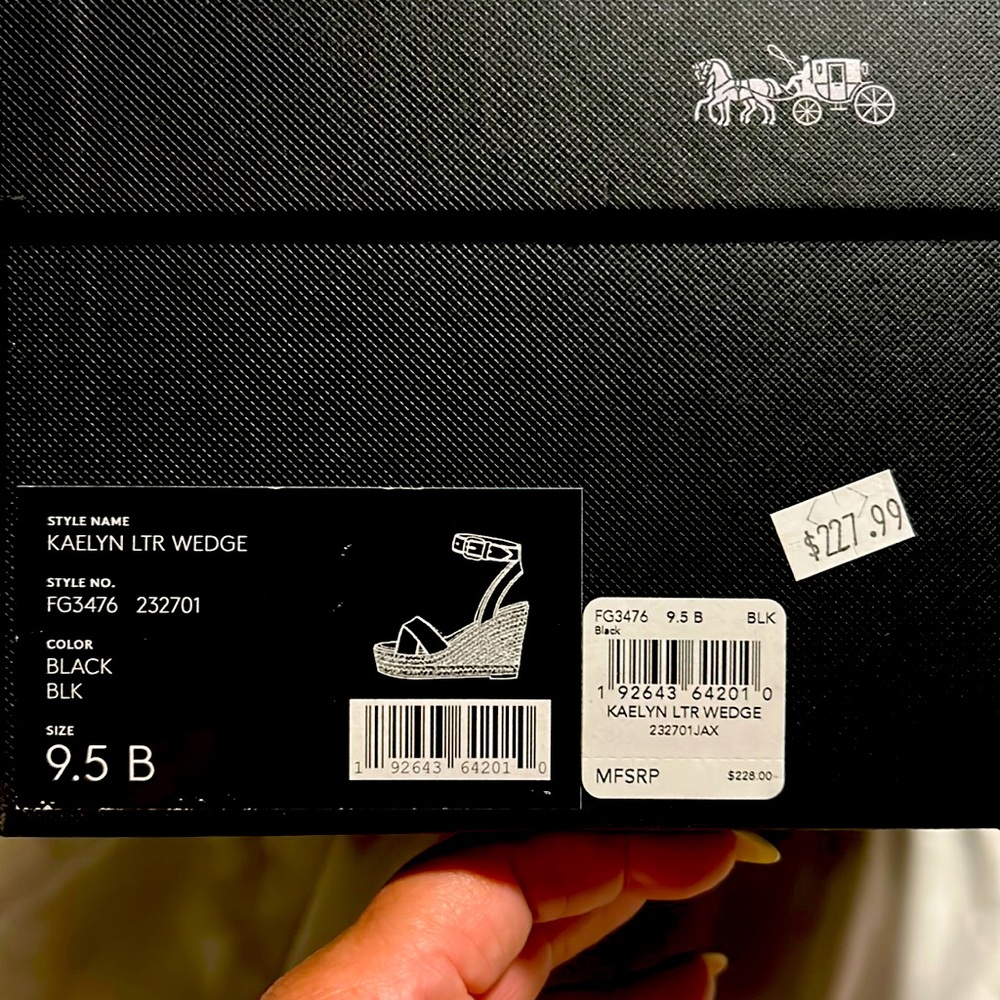 NWT Leather Coach sandals